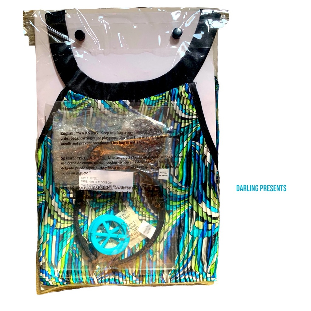 Dreamgirl ‘The Beat Goes On’ 60s Costume Women Color Multi Size M - Picture 4 of 5